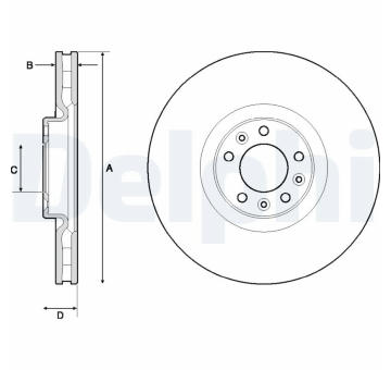 Brzdový kotouč DELPHI BG9151C