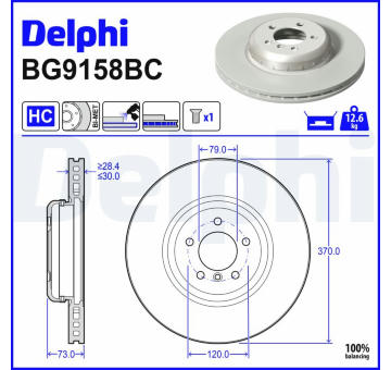 Brzdový kotouč DELPHI BG9158BC