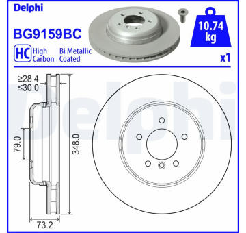 Brzdový kotouč DELPHI BG9159BC