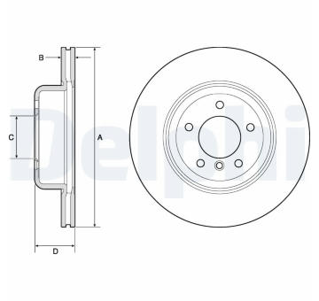 Brzdový kotouč DELPHI BG9162C