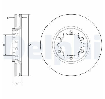 Brzdový kotúč DELPHI BG9179
