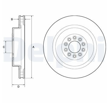 Brzdový kotouč DELPHI BG9182C