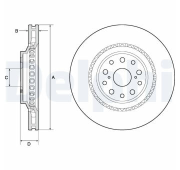 Brzdový kotouč DELPHI BG9186C