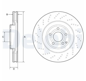 Brzdový kotouč DELPHI BG9192C