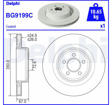 Brzdový kotouč DELPHI BG9199C