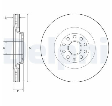 Brzdový kotouč DELPHI BG9202C