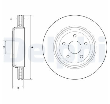 Brzdový kotouč DELPHI BG9214C