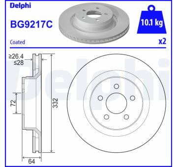 Brzdový kotouč DELPHI BG9217C