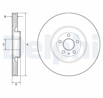 Brzdový kotouč DELPHI BG9233C