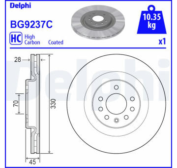 Brzdový kotouč DELPHI BG9237C