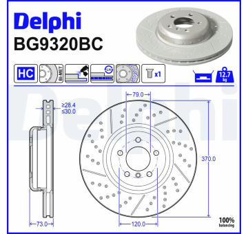 Brzdový kotouč DELPHI BG9320BC