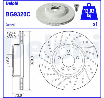 Brzdový kotouč DELPHI BG9320C