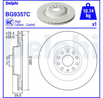 Brzdový kotouč DELPHI BG9357C