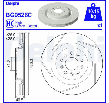 Brzdový kotouč DELPHI BG9526C