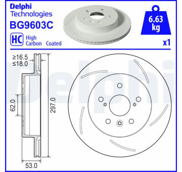 Brzdový kotouč DELPHI BG9603C