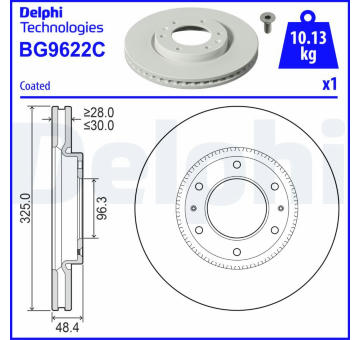 Brzdový kotouč DELPHI BG9622C