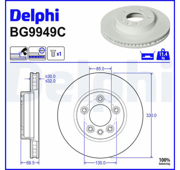 Brzdový kotouč DELPHI BG9949C