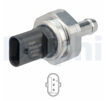 Senzor, tlak vyfuk.plynu DELPHI DPS00035-12B1
