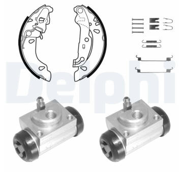 Sada brzdových čelistí DELPHI KP1095