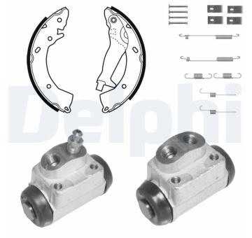 Sada brzdových čelistí DELPHI KP1107