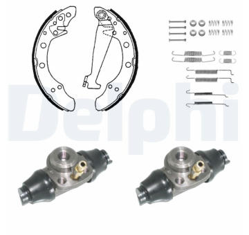 Sada brzdových čelistí DELPHI KP849