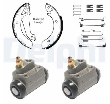 Sada brzdových čelistí DELPHI KP923