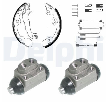 Sada brzdových čelistí DELPHI KP936