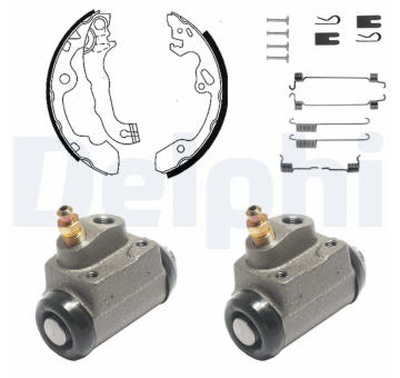 Sada brzdových čelistí DELPHI KP937