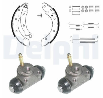 Sada brzdových čelistí DELPHI KP946