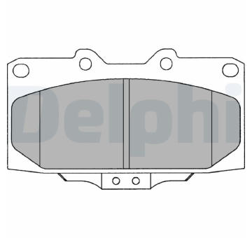 Sada brzdových destiček, kotoučová brzda DELPHI LP1020