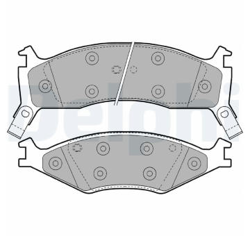 Sada brzdových destiček, kotoučová brzda DELPHI LP1021