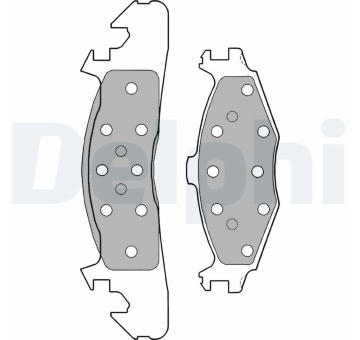 Sada brzdových destiček, kotoučová brzda DELPHI LP1163