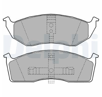 Sada brzdových destiček, kotoučová brzda DELPHI LP1164