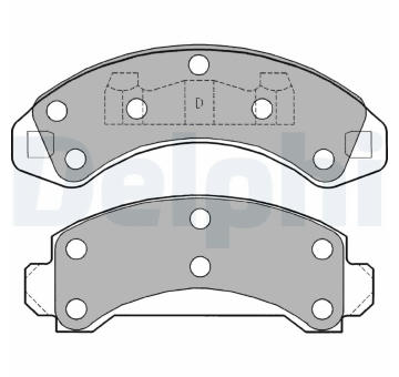 Sada brzdových destiček, kotoučová brzda DELPHI LP1173
