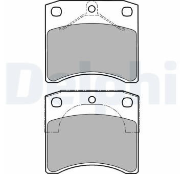 Sada brzdových destiček, kotoučová brzda DELPHI LP1206