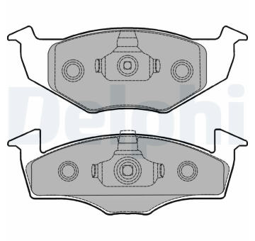 Sada brzdových destiček, kotoučová brzda DELPHI LP1249
