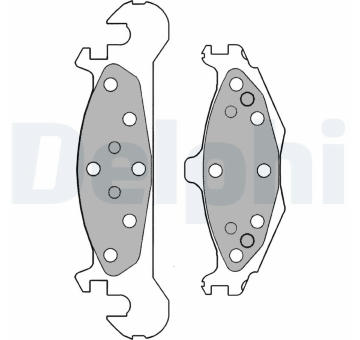 Sada brzdových destiček, kotoučová brzda DELPHI LP1262
