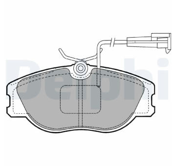 Sada brzdových destiček, kotoučová brzda DELPHI LP1400