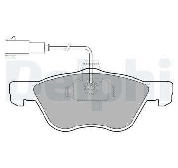 Sada brzdových destiček, kotoučová brzda DELPHI LP1408