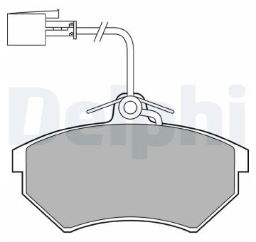 Sada brzdových destiček, kotoučová brzda DELPHI LP1412