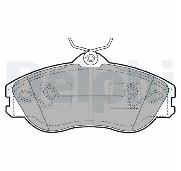 Sada brzdových destiček, kotoučová brzda DELPHI LP1445