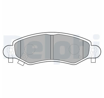 Sada brzdových destiček, parkovací brzda DELPHI LP1500