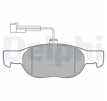 Sada brzdových destiček, kotoučová brzda DELPHI LP1585