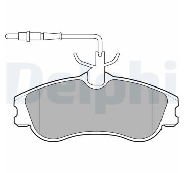 Sada brzdových destiček, kotoučová brzda DELPHI LP1607