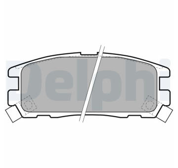 Sada brzdových destiček, parkovací brzda DELPHI LP1622
