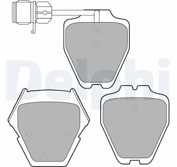 Sada brzdových destiček, kotoučová brzda DELPHI LP1633