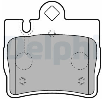 Sada brzdových destiček, kotoučová brzda DELPHI LP1697