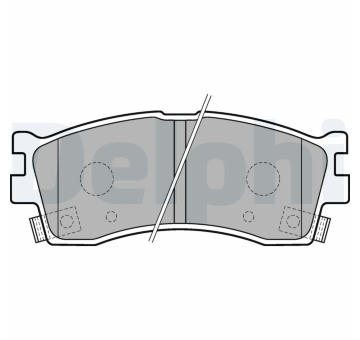 Sada brzdových destiček, kotoučová brzda DELPHI LP1702