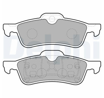 Sada brzdových destiček, kotoučová brzda DELPHI LP1712