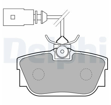 Sada brzdových destiček, kotoučová brzda DELPHI LP1733
